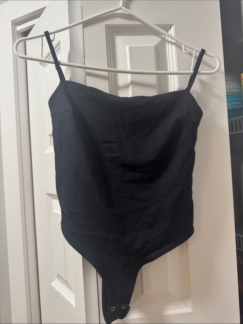 Dynamite Black Sleeveless Snap-Bottom Bodysuit